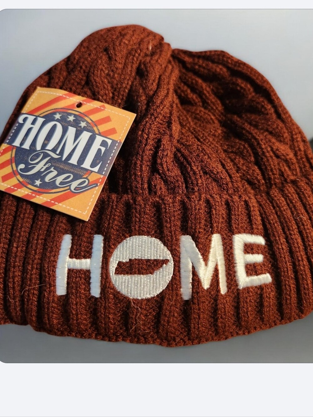 HOME Free Ribbed Beanie in Rust Brown■ Gender Neutral♡
